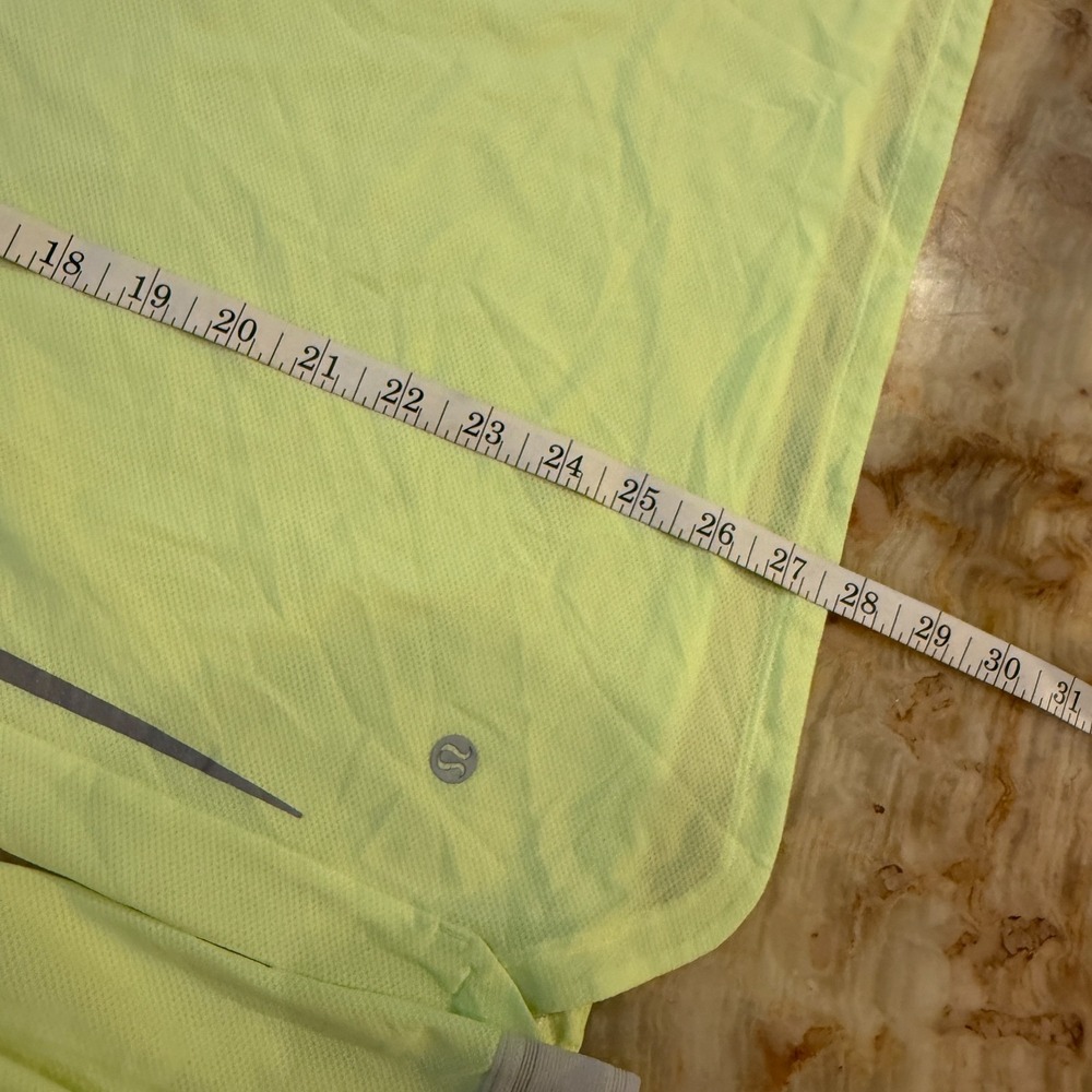 Lululemon Fast Free Mens Reflective Stripe Top Faded Zap Neon Long Sleeve Size L - Picture 3 of 5